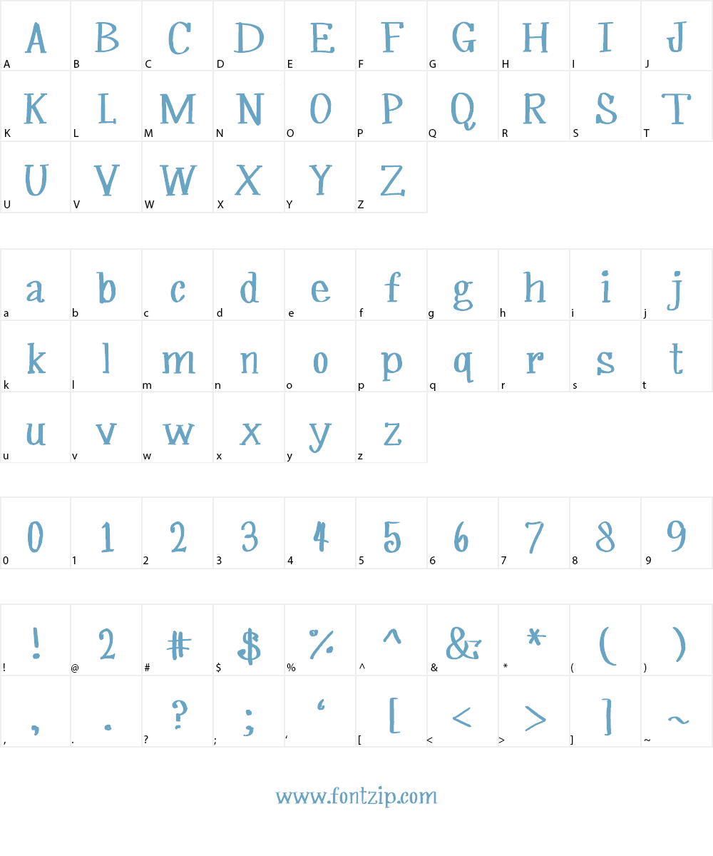 MRF Silverplume Font Character